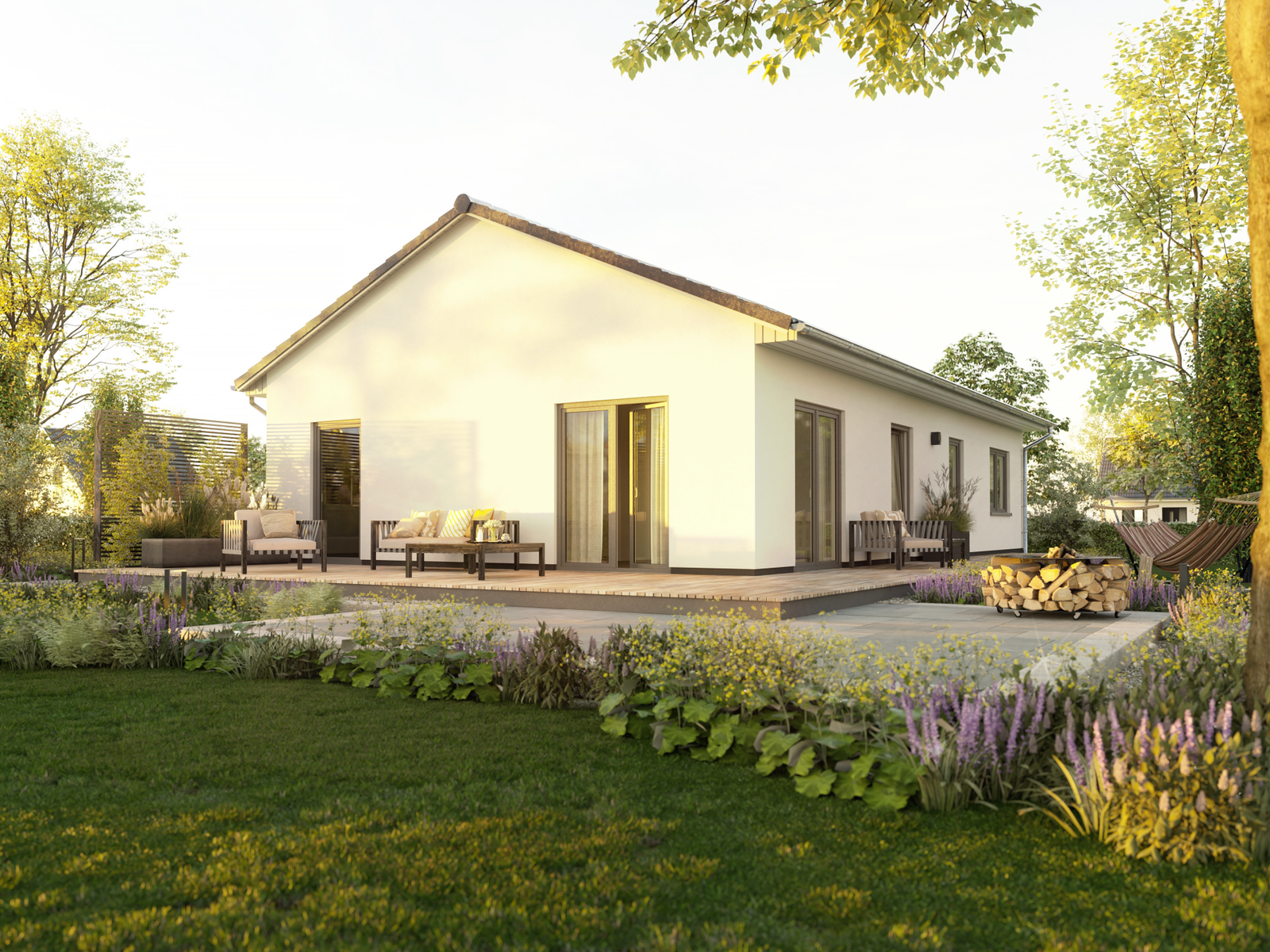 Moderner Bungalow als Massivhaus im Saarland