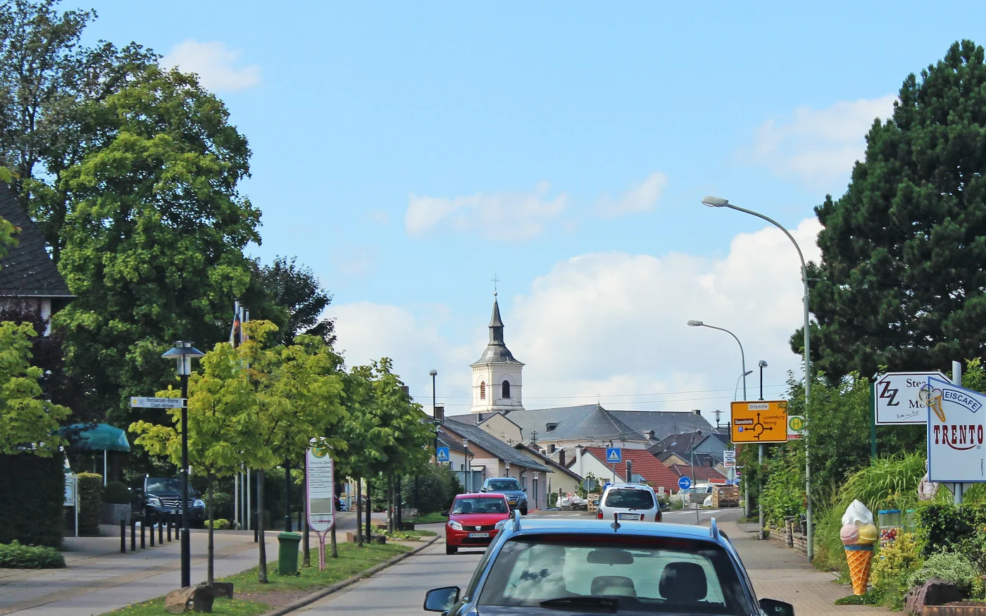 Ortsansicht von Orscholz in der Gemeinde Mettlach nahe Luxemburg